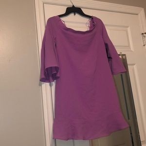 Halston Off the Shoulder Dress